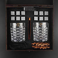 Подарунковий набір для віскі з 2 кришталевими склянками Bohemia Timesquare 320 мл