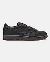 Чоловічі Кросівки Nike Air Jordan 1 Low x Travis Scott Brown / Найк Аїр Джордан 1 Тревіс Скотт Коричневі, фото 3