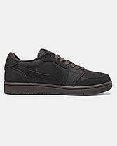 Чоловічі Кросівки Nike Air Jordan 1 Low x Travis Scott Brown / Найк Аїр Джордан 1 Тревіс Скотт Коричневі, фото 4