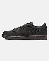 Чоловічі Кросівки Nike Air Jordan 1 Low x Travis Scott Brown / Найк Аїр Джордан 1 Тревіс Скотт Коричневі, фото 5