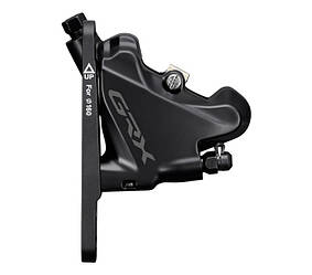 Каліпер гідравлічних гальм BR-RX400, GRX, передній, FLAT MOUNT, 140/160MM ротор, колодка L03A RESIN PAD(W/FIN)