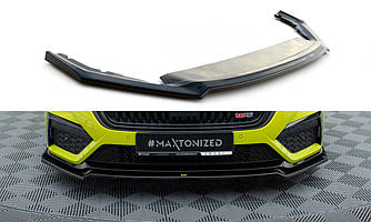 Спліттер Skoda Octavia A8 RS тюнінг елерон обвіс (V4)