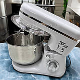 Стаціонарний міксер на 5 л Zepline 3500 Вт тістоміс з чашею з нержавійки кухонний комбайн, фото 3