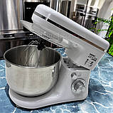 Стаціонарний міксер на 5 л Zepline 3500 Вт тістоміс з чашею з нержавійки кухонний комбайн, фото 4