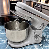 Стаціонарний міксер на 5 л Zepline 3500 Вт тістоміс з чашею з нержавійки кухонний комбайн, фото 5