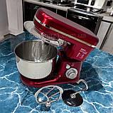 Потужний планетарний міксер-тістоміс Zepline 3500 Вт тістоміс для дому 5 л кухонний стаціонарний стаціонарний міксер 3в1, фото 6