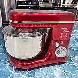 Потужний планетарний міксер-тістоміс Zepline 3500 Вт тістоміс для дому 5 л кухонний стаціонарний стаціонарний міксер 3в1, фото 2