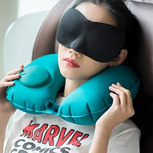 Надувна тревел  подушка на шию Подголоник дорожний (200)