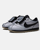 Жіночі Кросівки Nike Cortez Leather SE Metallic Cool Grey Black / Найк Кортез Лезер CЕ Сірі з Чорним, фото 6