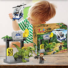 Дитячий конструктор JDLT 5249 Динозавр (будова, вертоліт, фігурки), 35 деталей (IGR24)