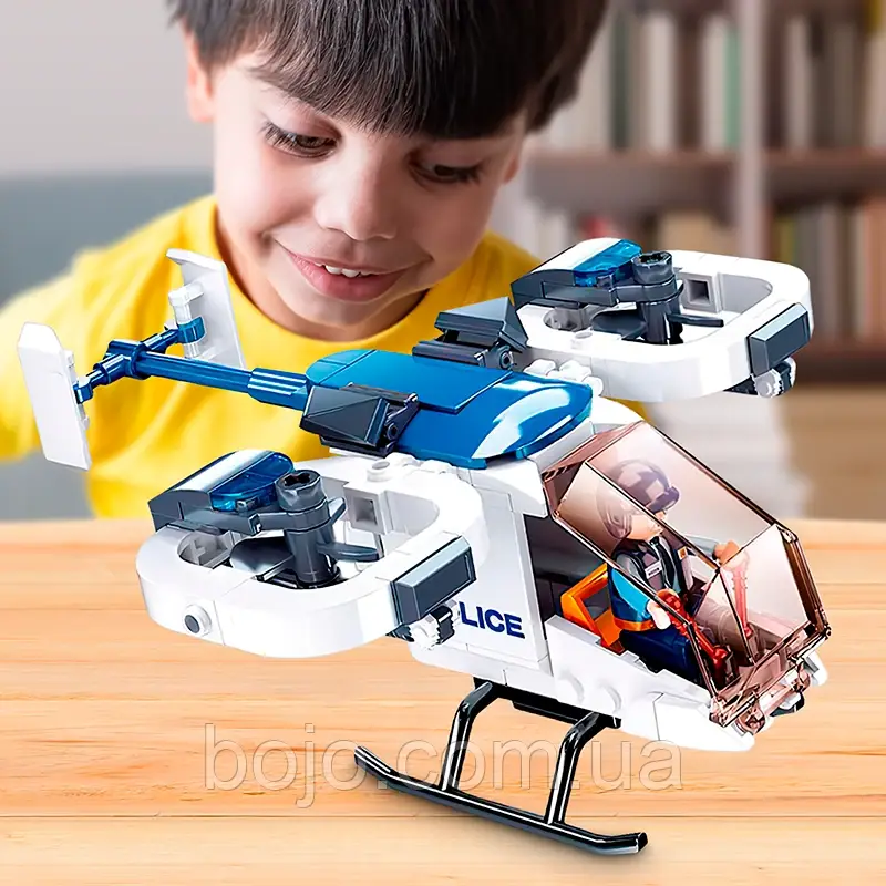 Дитячий конструктор SLUBAN M38-B0823 Поліцейський гелікоптер (IGR24)