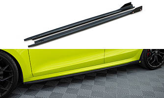 Пороги Skoda Octavia A8 RS тюнінг елерони (V3)