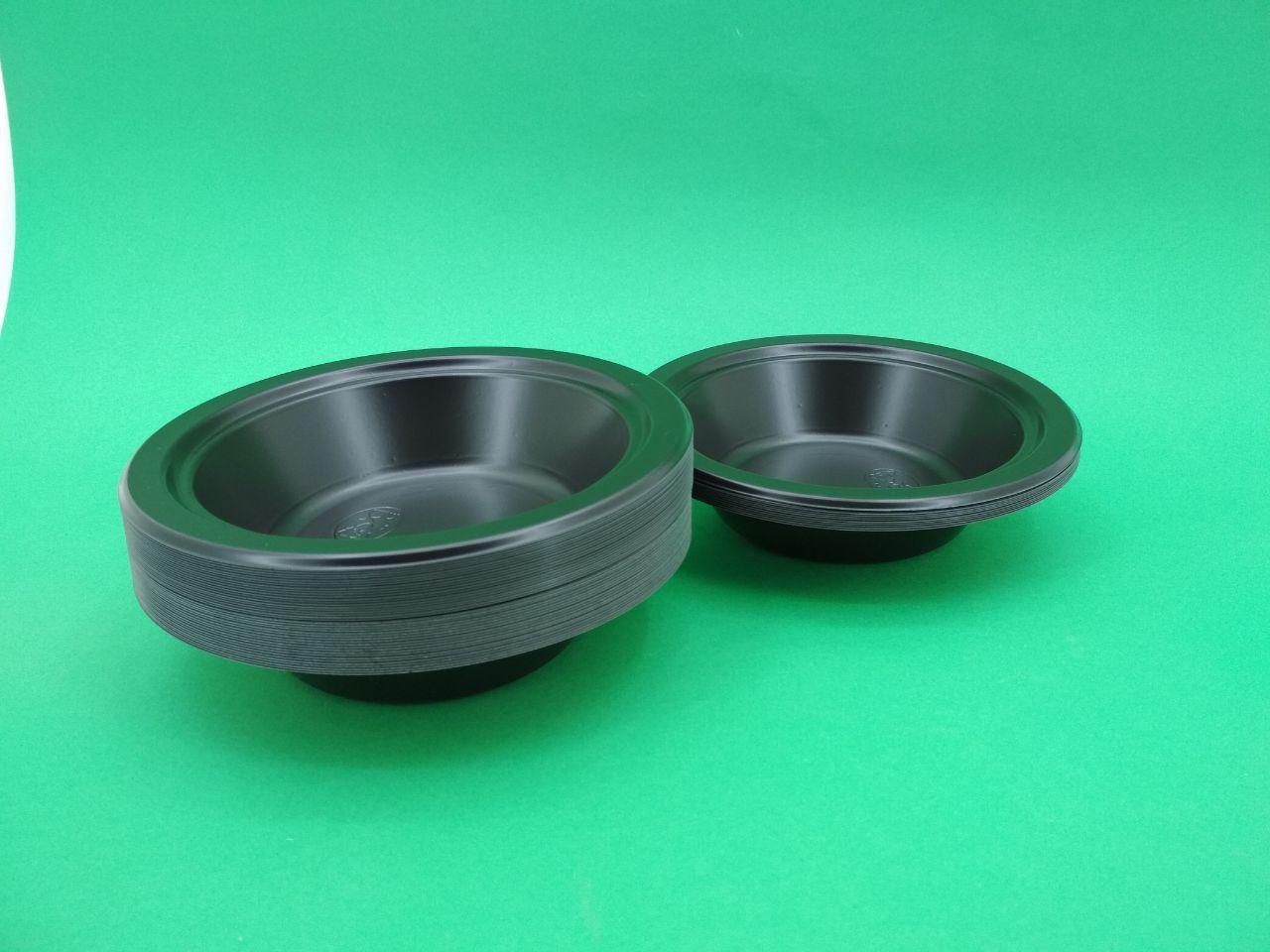 Миска одноразова пластикова 350 ml Чорна (50 шт.), фото 1