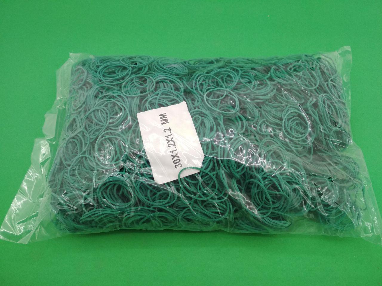 Гумка для фіксації грошей No30 ( зелена)*1,2 мм 1 кг "Plast" (1 пачка), фото 1