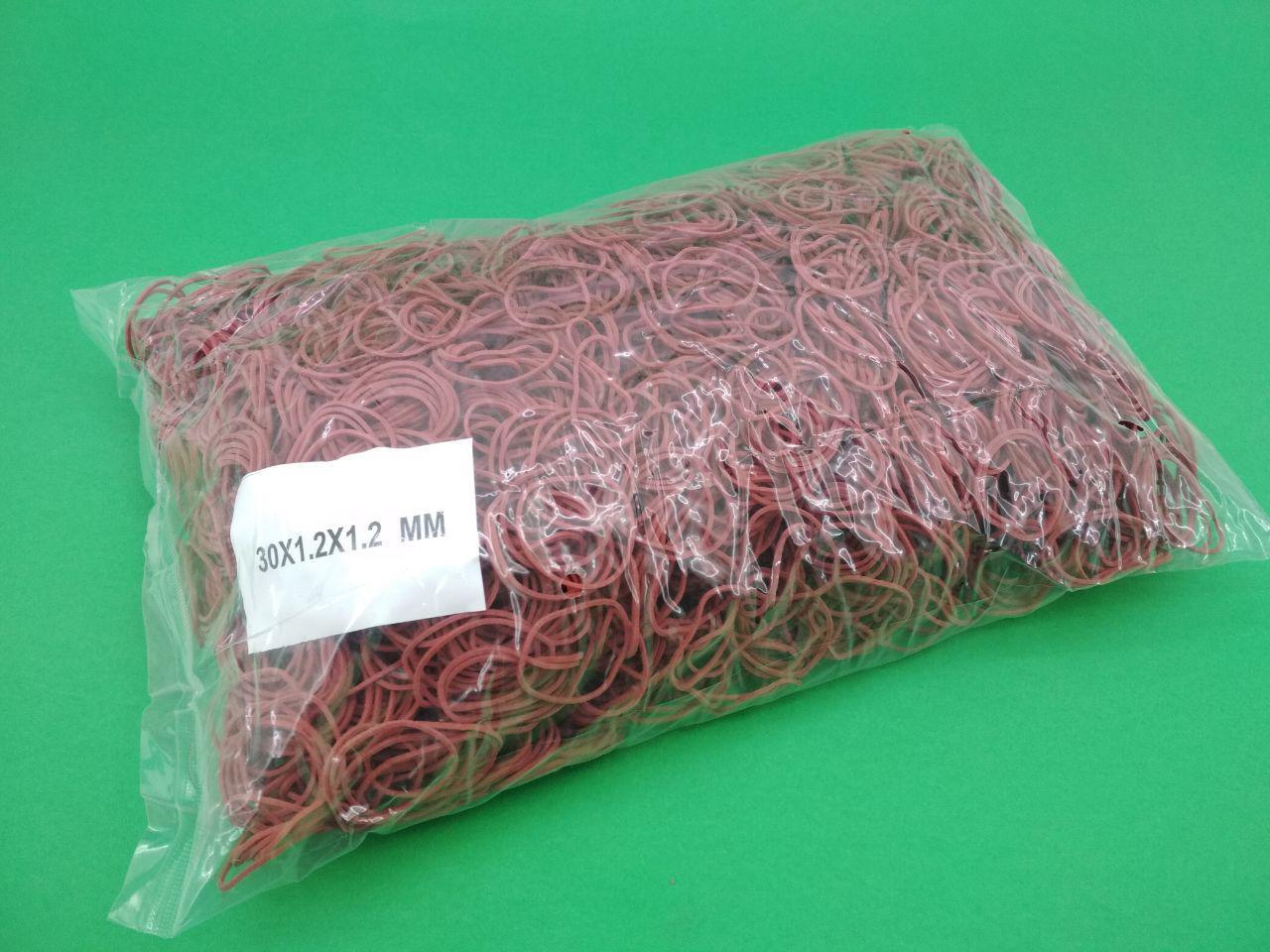 Гумка для фіксації банкнот No30 ( червона) * 1,2 мм 1 кг "Plast" (1 пачка), фото 1