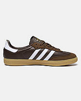 Кросівки Adidas Samba OG Earth Strata White / Адидас Самба ОГ Ерс Страта Коричневі з Білим, фото 4