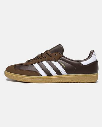 Кросівки Adidas Samba OG Earth Strata White / Адидас Самба ОГ Ерс Страта Коричневі з Білим, фото 1