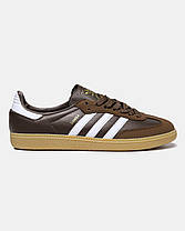 Кросівки Adidas Samba OG Earth Strata White / Адидас Самба ОГ Ерс Страта Коричневі з Білим, фото 3