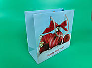 Пакети паперові подарункові, новорічні Квадрат 23*24*10 — 29 (12 шт.)