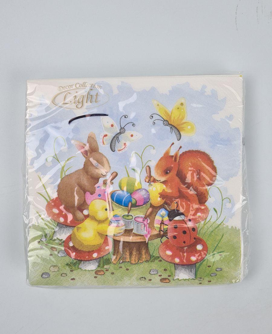 Серветки паперові пасхальні (ЗЗХЗЗ, 15 шт.) "Творча компанія" Luxy (1 пачка), фото 1