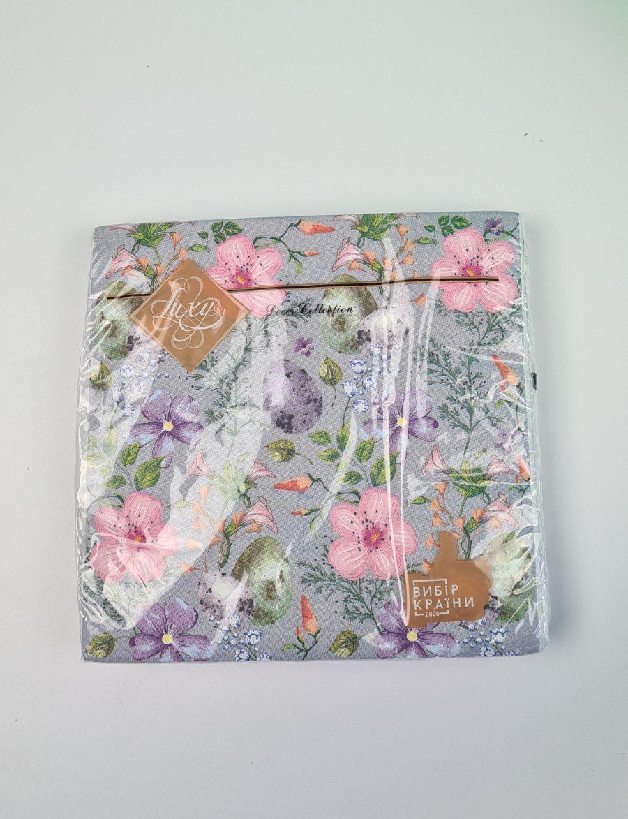 Салфетки бумажнае пасхальнае (ЗЗхЗЗ, 18шт)"Весенний бум" Luxy (1 пачка), фото 1