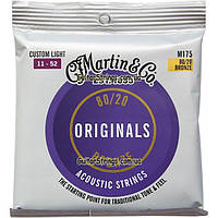 Струны Martin M175 Bronze 80/20 Custom Light 11-52