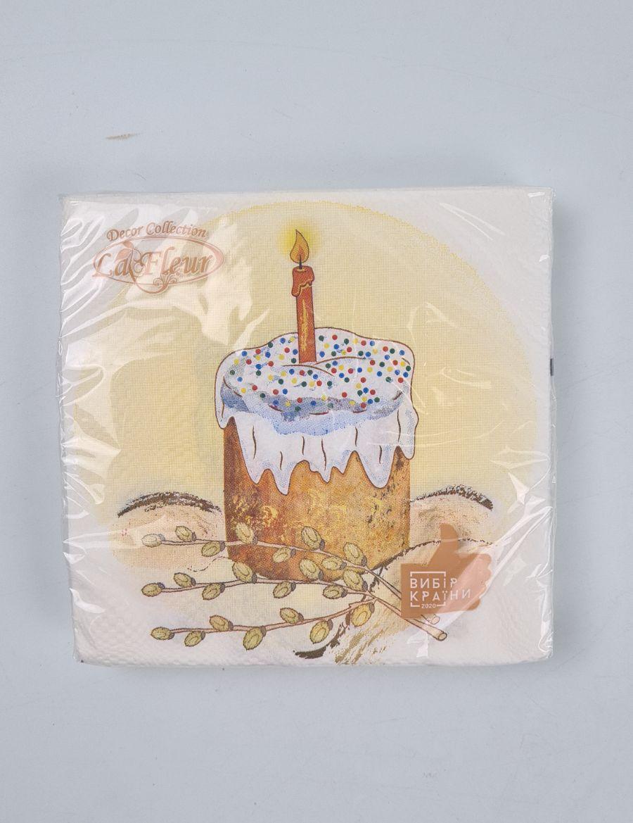 Великодня паперова двошарова серветка (ЗЗЗХЗ, 16 шт.) La Fleur "Воскресне свято"227 (1 пачка), фото 1