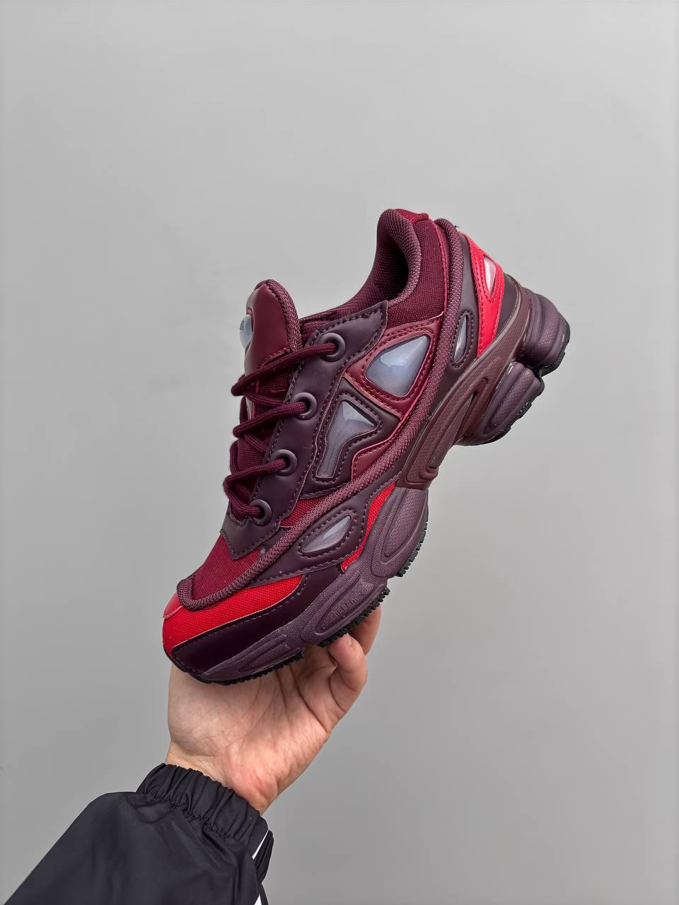 Чоловічі Кросівки Adidas x Raf Simons Ozweego Burgundy / Адідас Раф Сімонс Озвіго