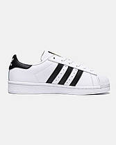 Жіночі Кросівки Adidas Superstar Footwear White Black / Адідас Суперстар Футвеар Білі з Чорним, фото 4