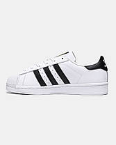 Жіночі Кросівки Adidas Superstar Footwear White Black / Адідас Суперстар Футвеар Білі з Чорним, фото 5