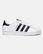 Жіночі Кросівки Adidas Superstar Footwear White Black / Адідас Суперстар Футвеар Білі з Чорним, фото 3
