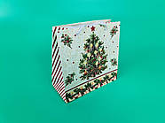 Новорічні паперові, подарункові пакети з ручкою Чашка 16/16/8-020 (12 шт)