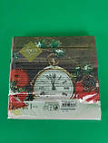 Серветки паперові новорічні (ЗЗХЗЗ, 18 шт.) "Північний годинник" Luxy (1 пачка), фото 4