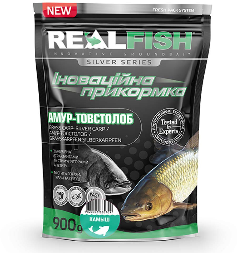 Прикормка RealFish Товстолоб "очерет" 900g