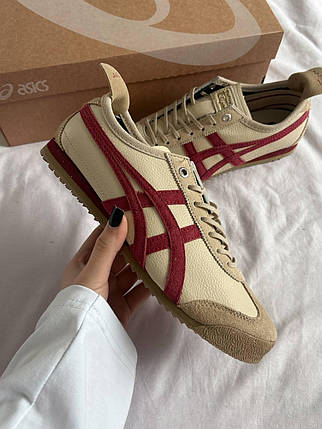 Жіночі Кросівки Asics Onitsuka Tiger Mexico 66 Beige Beet Juice / Асікс Оницука Тайгер Мексико 66 Бежеві, фото 1