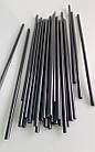 Трубочки для коктейлів без гофри d4.8-22 см Чорні (200 шт.)