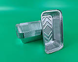 Контейнер із харчової алюмінієвої фольги прямокутний 685 мл R208L 100 шт. в пакованні (1 пачка), фото 4