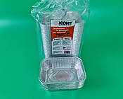 Контейнер із харчової алюмінієвої фольги прямокутний 520 мл R26G 100 шт. в пакованні (1 пачка)