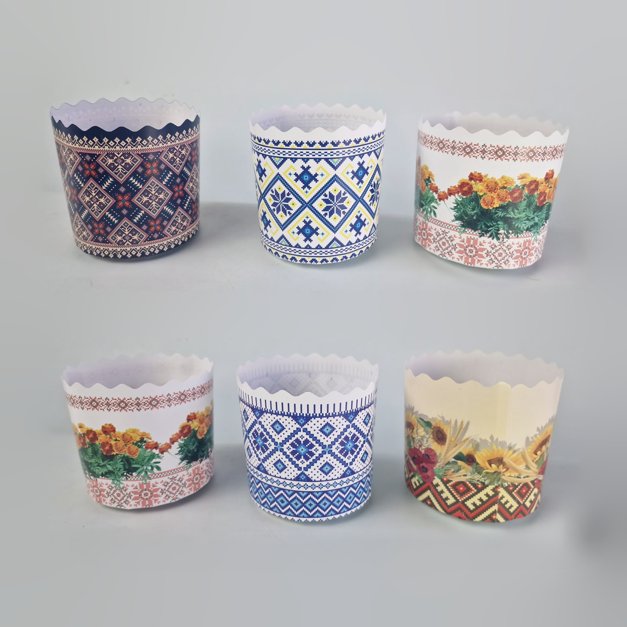 Форма для випікання базового куліча (85*90) Вишиванка (250 гр) (50 шт.)