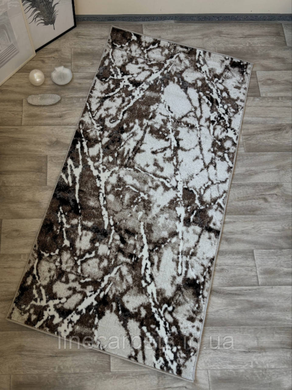 Сучасний бежевий килим мармур MONTANA 08688B ECRU-VISON, фото 1