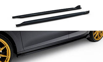 Пороги Skoda Octavia A8 RS рестайл (2024+) тюнінг обвіс леза спідниця сплітер (V5)