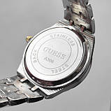 Жіночий годинник Guess (Гес) з римськими цифрами, срібло-золото з чорним, камінчики навколо циферблата - код 2496b, фото 4