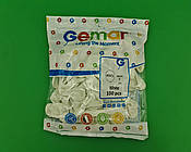 Повітряні кульки 5" (13 см) пастель білий 100 шт Gemar (1 пачка)