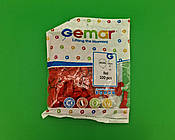 Повітряні кульки 5" (13 см) пастель червоний 100 шт Gemar (1 пачка)