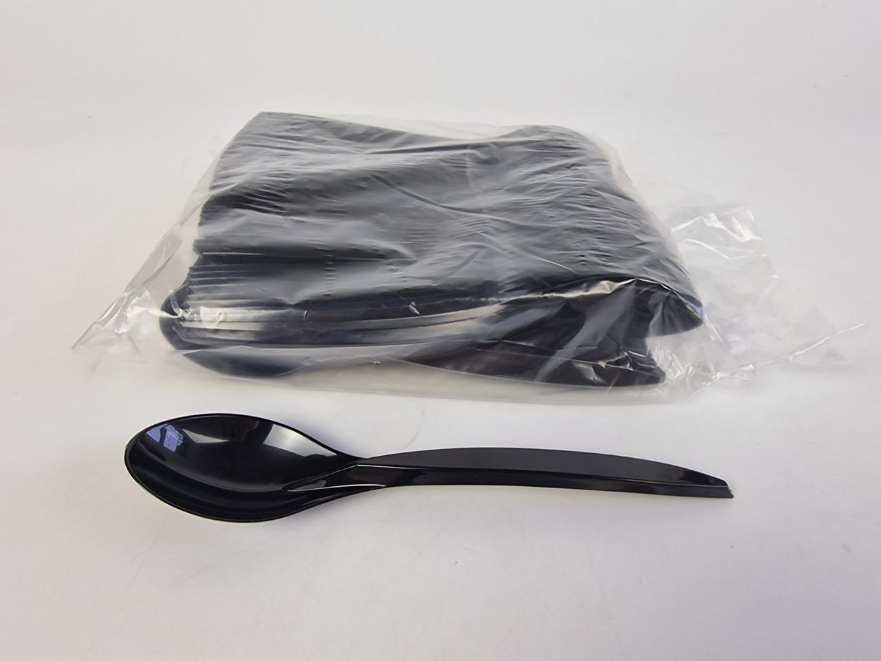 Ложка 180 мм Чорна Преміум BITTNER (100 шт.), фото 1