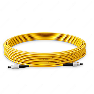 Патч-корд оптический FC/UPC-FC/UPC Желтый LSZH, Singlemode G.652.D (SM), Simplex, 3мм - 15 м