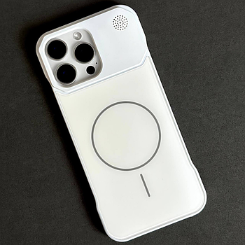 Чохол Glass Matte Aromatherapy Metal Magnetic для iPhone 13 Pro White