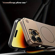 Чохол Glass Matte Aromatherapy Metal Magnetic для iPhone 14 White, фото 2