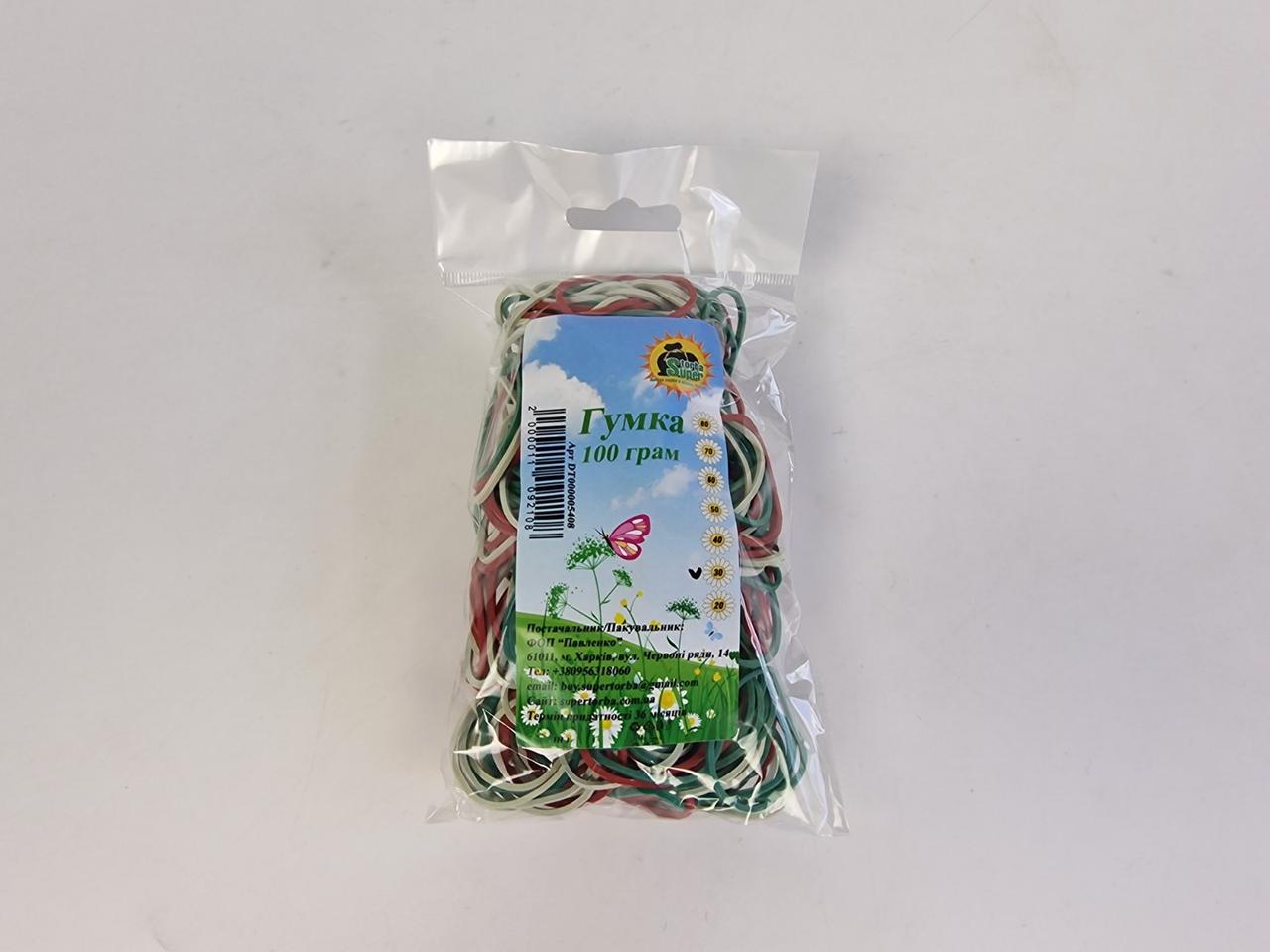 Для фіксації грошей Гумка 100 г ТМ "Супер торба" No30 (1 пачка), фото 1