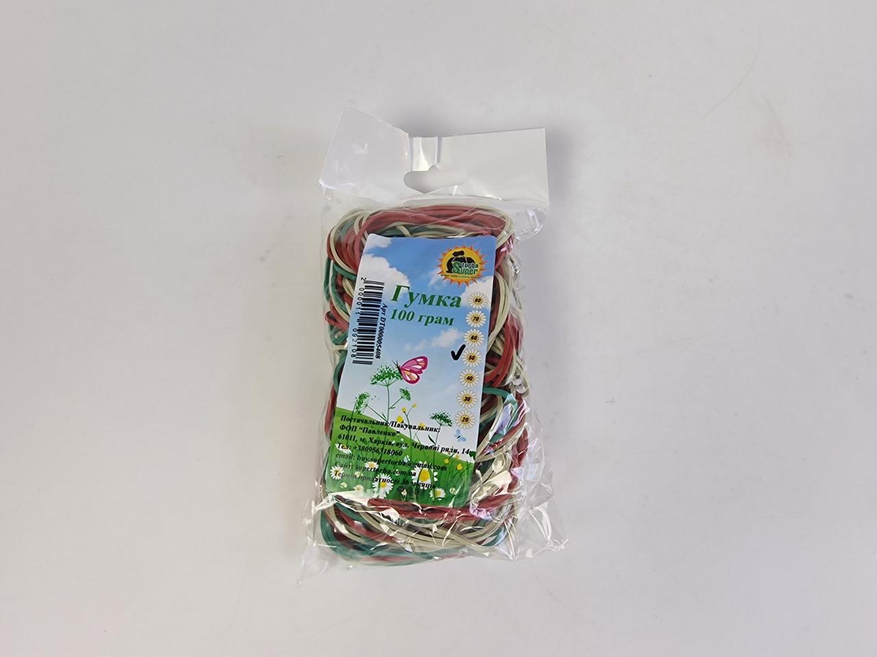 Для фіксації грошей Гумка 100 г ТМ "Супер торба" No50 (1 пачка), фото 1